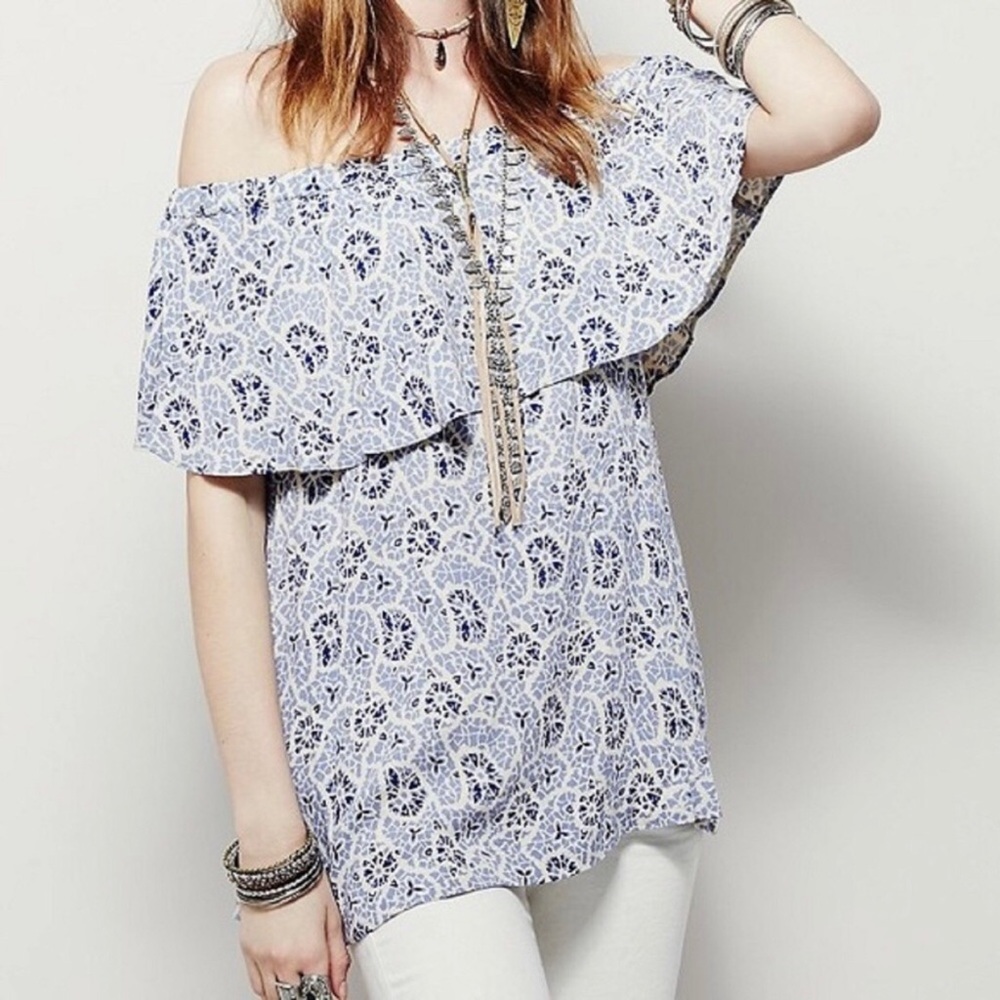 Free People Casablanca Nights Off the Shoulder Top Size XS